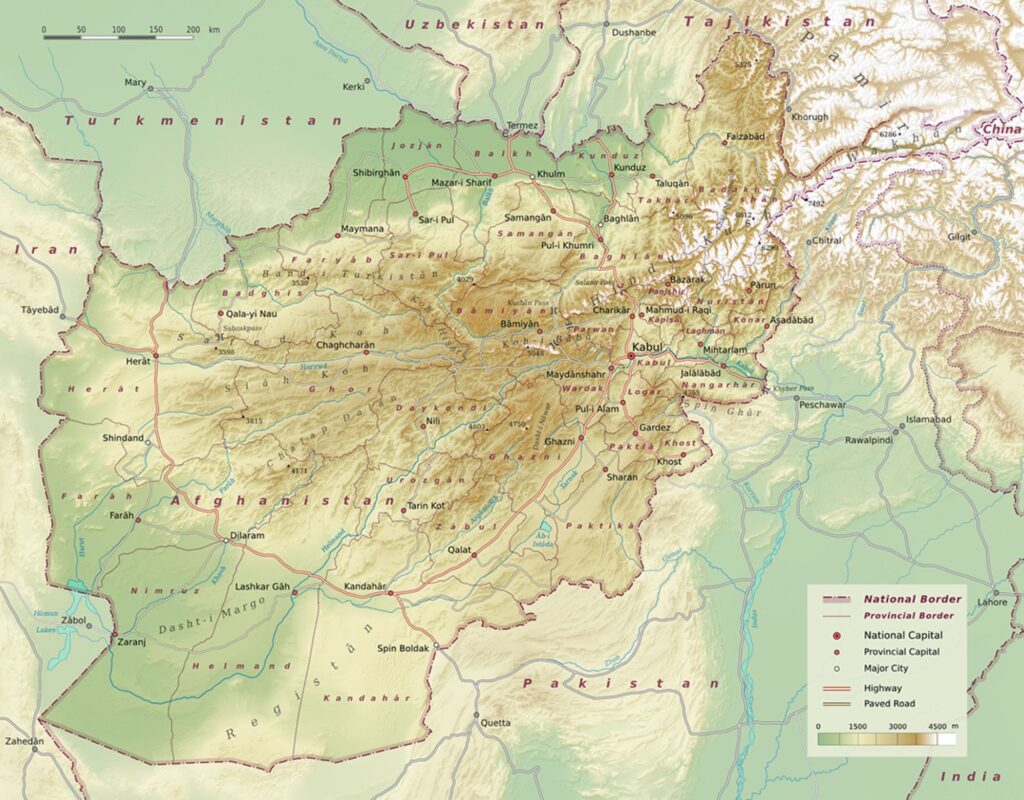 Map of Afghanistan