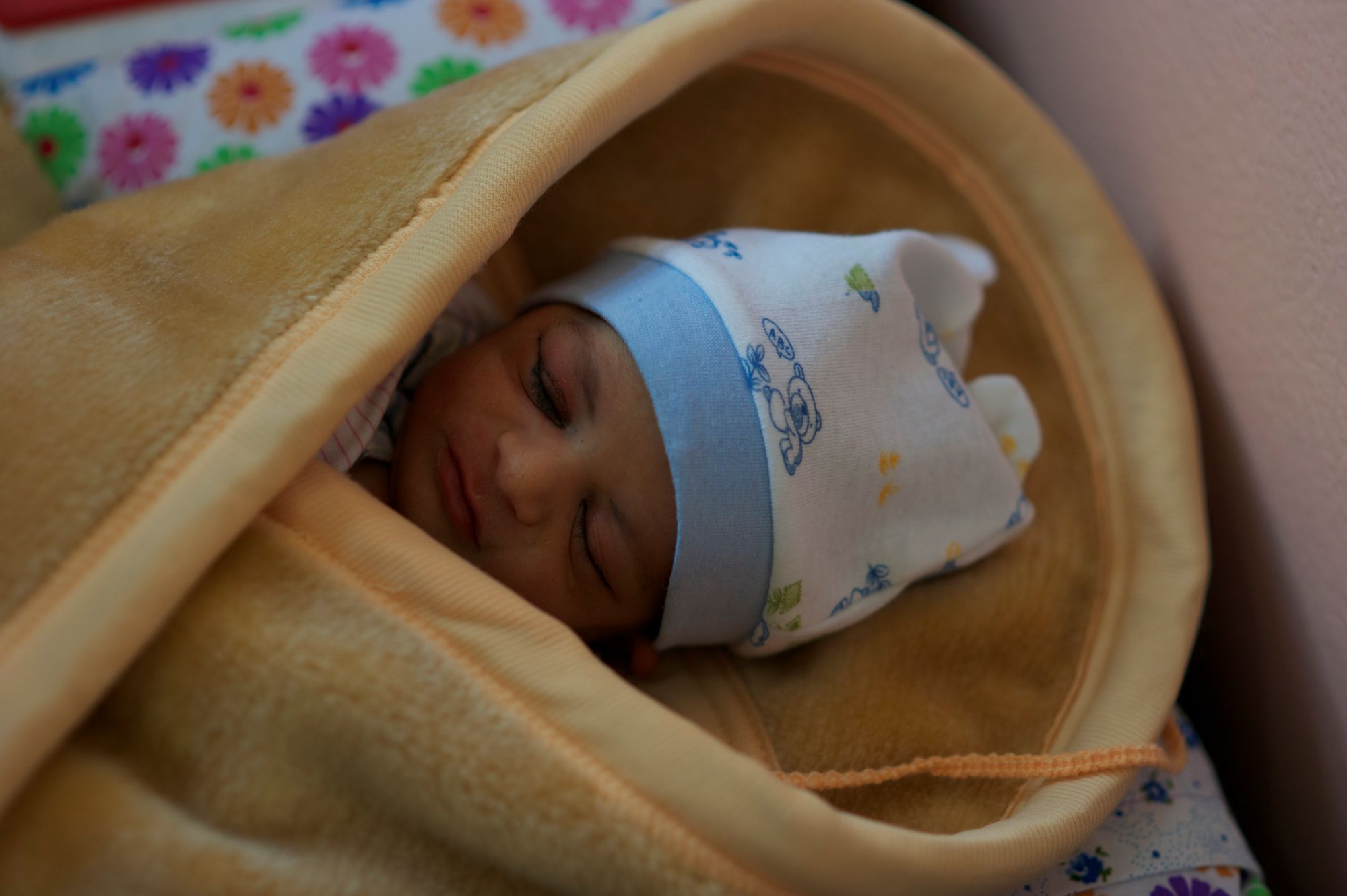 Newborn baby receiving care at Be Team International's Cure Hospital neonatal unit in Kabul, Afghanistan