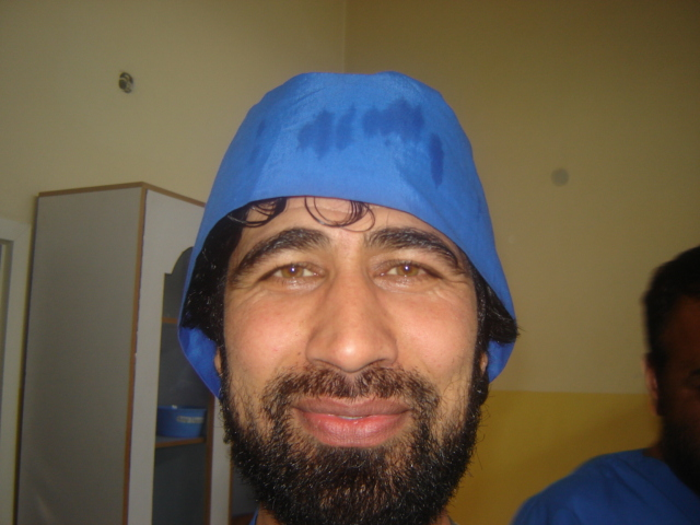 Smiling Cure Hospital surgical team member in Kabul, Afghanistan after completing a surgery