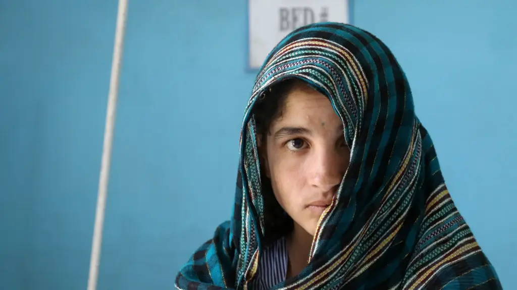 Young Afghan woman who received fistula surgery at Be Team International's Cure Hospital in Kabul, Afghanistan